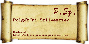 Polgári Szilveszter névjegykártya